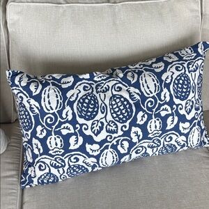 IKEA Ektorp Blue and white floral pattern throw pillow cover